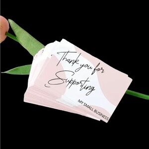 50 Thank you cards for resellers or your small business. Business card size